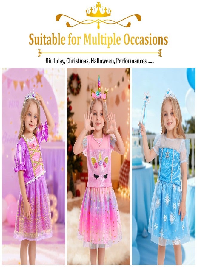 LIMIROLER Princess Dress Up Clothes for Little Girl Princess Costume Gift Set, Princess Dress Up Toys for Toddler Girls, Birthday Christmas Party Gifts for Girls Aged 3-6 Years Old - Image 2
